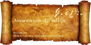 Jovanovics Ödön névjegykártya